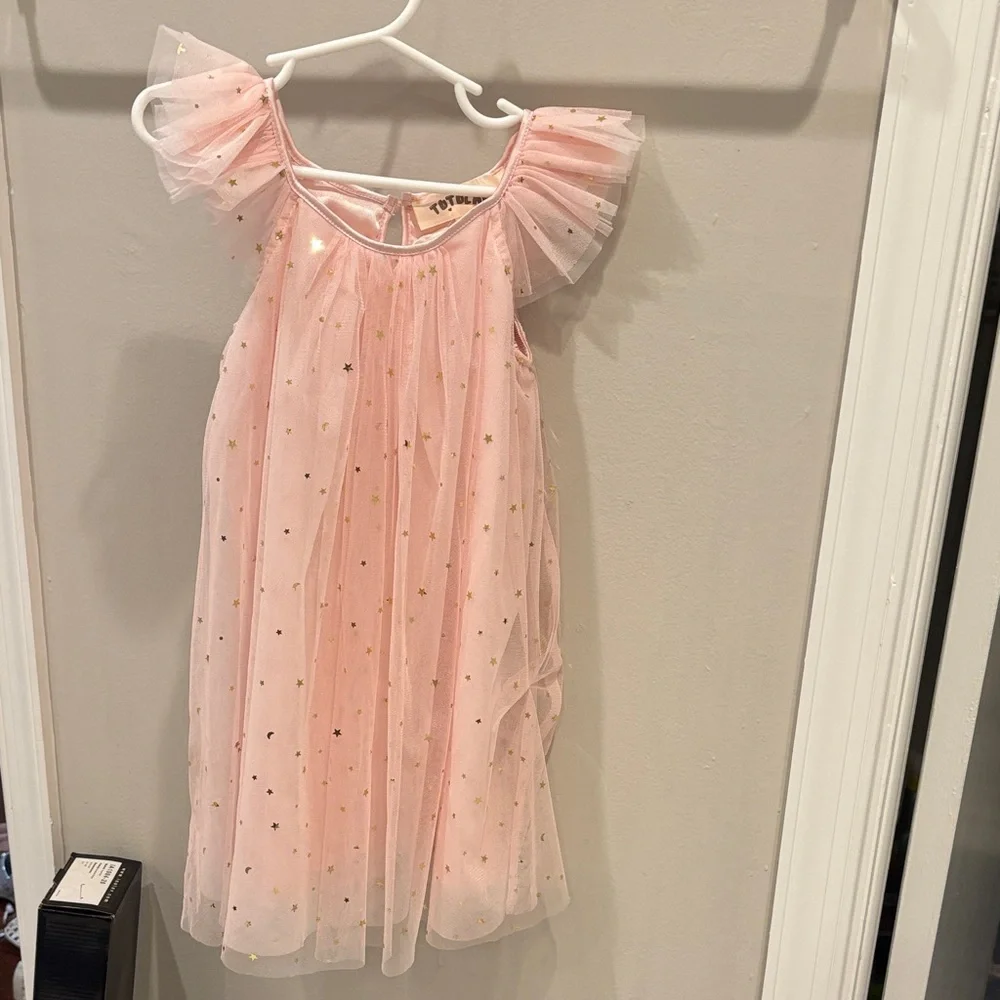 Pink Starry Kids Formal Dress - Picture 1 of 3